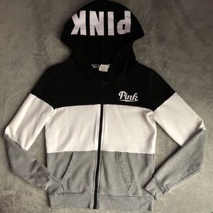 VS PINK Logo Zip-up  Hoodie